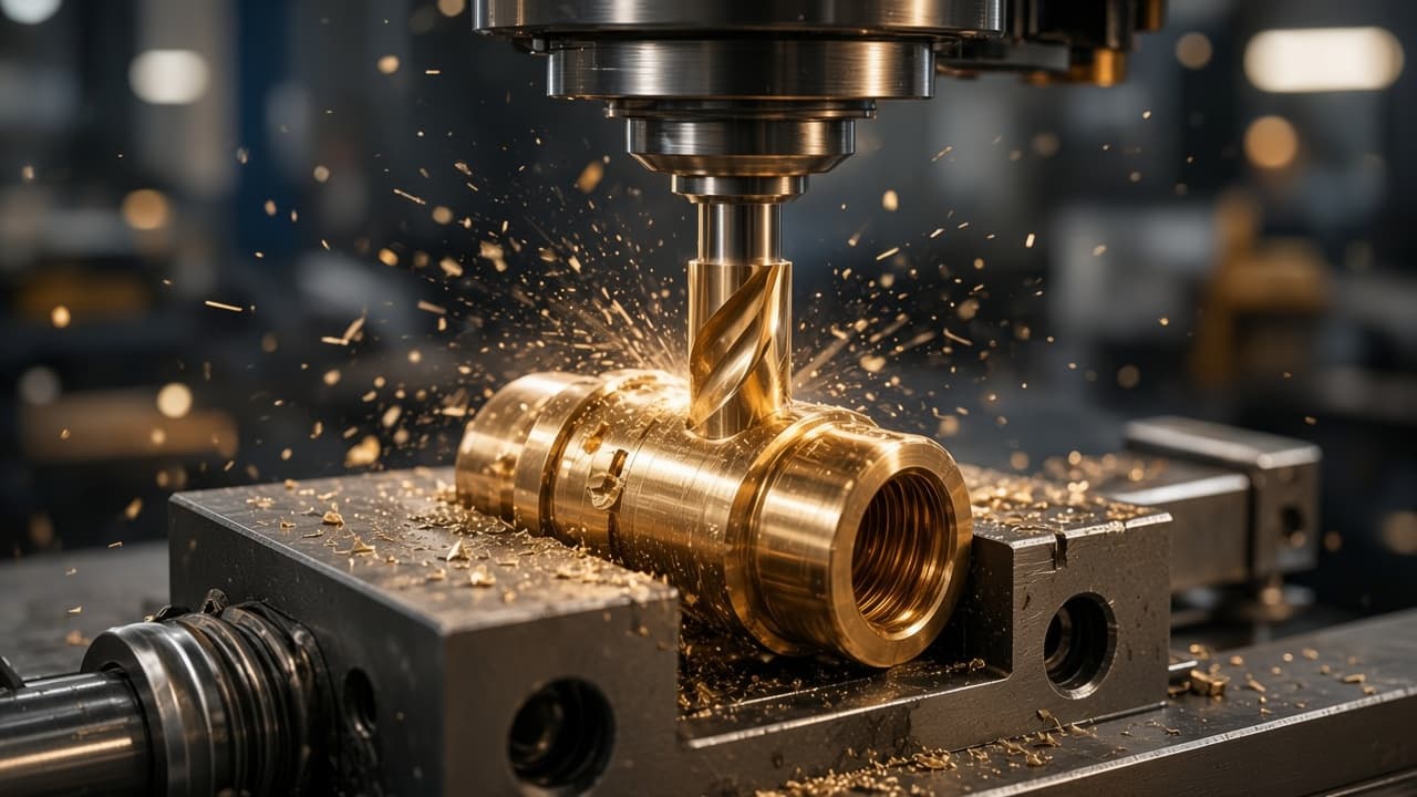 CNC machining of precision brass component